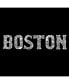 Фото #2 товара Boston Neighborhoods Men's Raglan Word Art T-shirt