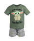 Фото #4 товара Starwars Baby Boys The Mandalorian The T-Shirt and French Terry Shorts Outfit Set to