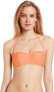 Фото #4 товара Seafolly 240227 Womens Bandeau Bikini Top Swimsuit Solid Nectarine Size 12 US