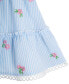 ფოტო #2 პროდუქტის Baby Girls Seersucker Dress with Matching Headband and Diaper Cover, 2 Piece Set