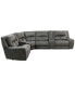 Фото #6 товара CLOSEOUT! Terrine 6-Pc. Fabric Sectional with 2 Power Motion Recliners and 2 USB Consoles, Created for Macy's