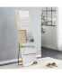 Фото #4 товара Aluminium Frame Full Body Mirror - Golden 63" X 20"