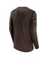 ფოტო #3 პროდუქტის Men's Brown, Orange Cleveland Browns Square Off Long Sleeve T-shirt