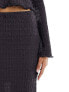 Vero Moda textured jersey maxi skirt co-ord in asphalt grey