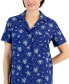 Women's Short-Sleeve Matte Satin Sleepshirt, Created for Macy's