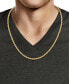 ფოტო #2 პროდუქტის Men's Two-Tone Rope Link 22" Chain Necklace (4mm) in Sterling Silver & 14k Gold-Plate