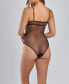 Women's Lola Caged Lace and Mesh Teddy Lingerie