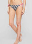 Фото #1 товара Ella Moss White Mazzy Tie Bikini Bottom Womens Multi Color Swimwear Size S