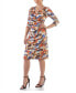 Фото #3 товара Коктейльное платье 24seven Comfort Apparel женское Faux Wrap Knee Length