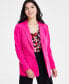 Фото #1 товара Women's Notched-Collar Open-Front Blazer, Created for Macy's