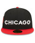 ფოტო #4 პროდუქტის Men's Black, Red Chicago Bulls 2023/24 City Edition 59FIFTY Fitted Hat