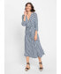 ფოტო #7 პროდუქტის Women's 3/4 Sleeve A-Line Dot Print Midi Dress