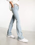 Фото #8 товара Stradivarius straight bootcut jean in light wash