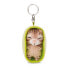 Фото #2 товара Сувенирный брелок или ключница для геймеров NICI Sleeping Pets Cat Bengal 8 cm Basket Key Ring