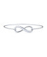 ფოტო #1 პროდუქტის Delicate Minimalist Eternal Love Knot figure Eight Infinity Bracelet Bangle For Women Sterling Silver