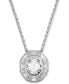 ფოტო #1 პროდუქტის Mesmera Silver-Tone Crystal Pendant Necklace, 18-1/2"