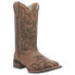 Фото #2 товара Laredo Sariah Embroidery Square Toe Cowboys Womens Brown Casual Boots 5943-230