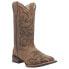 Laredo Sariah Embroidery Square Toe Cowboys Womens Brown Casual Boots 5943-230