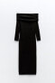 Фото #6 товара Платье облегающего кроя с открытыми плечами ZARA