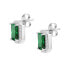 Silver earrings with green crystals Tesori SAIW57