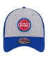 Men's Heather Gray/Blue Detroit Pistons Two-Tone 39THIRTY Flex Hat Серый, S/M - фото #2