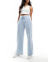 Фото #1 товара Karl Kani small signature wide leg corduroy trousers in light blue