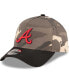 Фото #2 товара Men's Atlanta Braves Camo Crown A-Frame 9FORTY Adjustable Hat