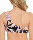 Фото #2 товара Juniors' Floral-Print One-Shoulder Bikini Top, Created for Macy's