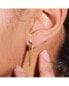 ფოტო #2 პროდუქტის Women's 14K Gold Plated Chained Moissanite Earrings