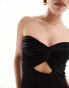 Фото #4 товара SNDYS bandeau cut out detail midaxi dress in black