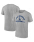 Фото #2 товара Men's Heathered Gray Los Angeles Dodgers Iconic Go for Two T-shirt