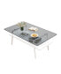 Modern Gray Glass Coffee Table