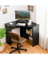 Corner Computer Desk Triangle Writing Workstation w/ Storage Shelf