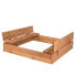 Фото #2 товара Holz-Sandkasten mit Bank 120x120cm