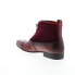 Фото #6 товара Carrucci Button-up Denim Zip Boots Mens Burgundy Leather Casual Dress Boots 10
