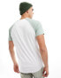 Brave Soul raglan t-shirt in white & green