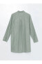 LCW Grace Çizgili Keten Görünümlü Kadın Gömlek Tunik