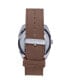 ფოტო #3 პროდუქტის Men Gatling Leather Watch - Silver/Light Brown, 44mm