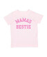 ფოტო #1 პროდუქტის Little and Big Girls Mama's Bestie Short Sleeve T-Shirt