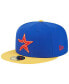 Фото #4 товара Men's Royal, Yellow Houston Astros Empire 59FIFTY Fitted Hat