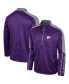 ფოტო #1 პროდუქტის Men's Purple Kansas State Wildcats Marled Half-Zip Jacket