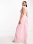 Фото #3 товара Комбинезон TFNC для подружек невесты в нежно-розовом цвете с задней частью из кружевной ткани