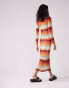 Pieces seam detail maxi dress in multi ombre