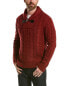 Фото #1 товара Loft 604 Cable Wool Shawl Collar Sweater Men's Red L