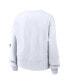 Women's White Indianapolis Colts Oversized Long Sleeve Cropped Sweatshirt