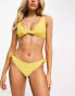 Фото #6 товара & Other Stories crinkle tie side bikini brief in yellow