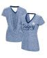 Фото #2 товара Women's Royal Los Angeles Dodgers Halftime Back Wrap Top V-Neck T-shirt