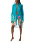 Фото #2 товара Carmen Marc Valvo 300822 Women's Convertible Midi Shirt Cover-Up Size M