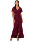 ფოტო #1 პროდუქტის Women's Flutter-Sleeve Crepe Ruffled Gown