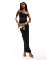 Фото #1 товара ASOS DESIGN fishnet cut out maxi dress with asymmetric back in black